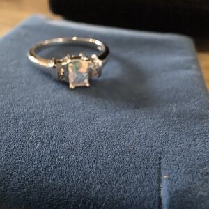 Elegant Silver Ring with Pink Gemstone